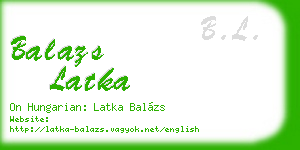balazs latka business card